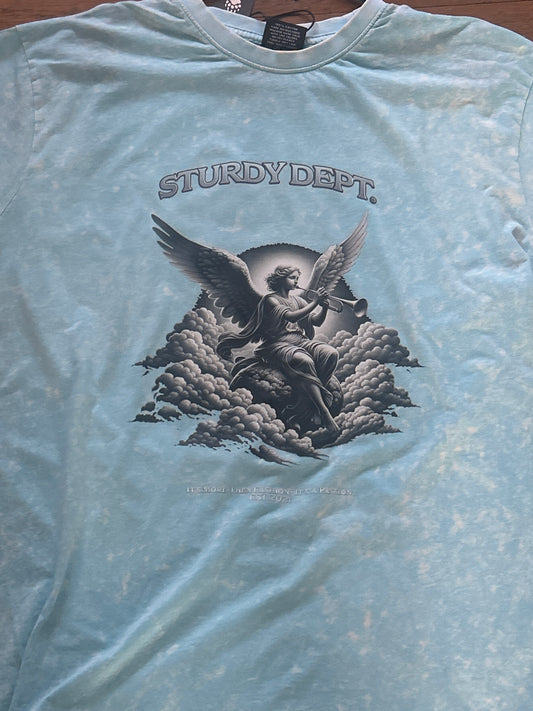 Acid wash Angel Horn unisex shirts
